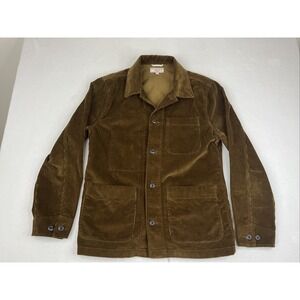 Wallace & Barnes Mens Size Medium Brown Corduroy Chore Coat J Crew $198